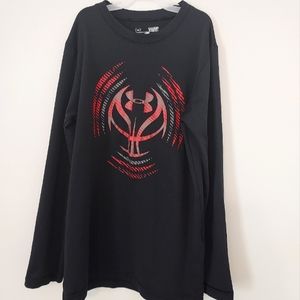Under Armour | Long Sleeve | Youth Small | Black with Graphic